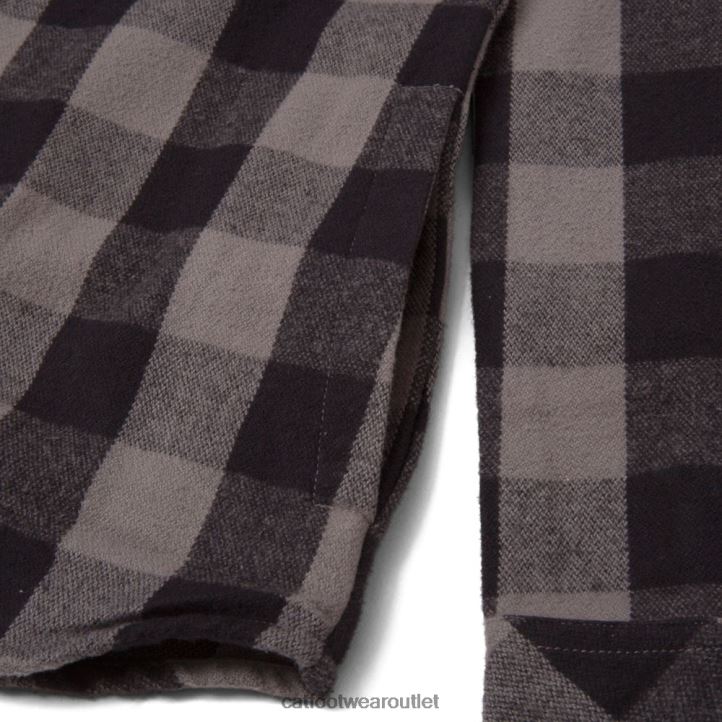 Women Caterpillar Buffalo Check Heavyweight Shirt Black 8FHTR317 | Tops & Outerwear