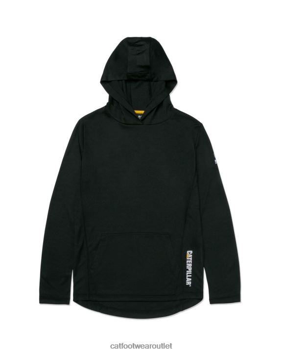 Women Caterpillar Coolmax Lightweight Pullover Hoodie Black 8FHTR323 | Tops & Outerwear