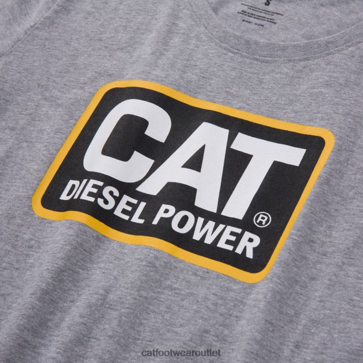 Women Caterpillar Diesel Power Tee Grey 8FHTR313 | Tops & Outerwear