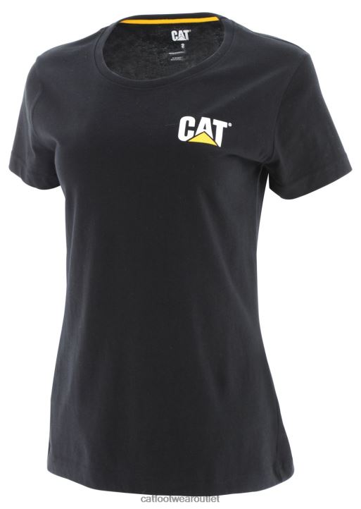 Women Caterpillar Trademark Tee Black 8FHTR311 | Tops & Outerwear