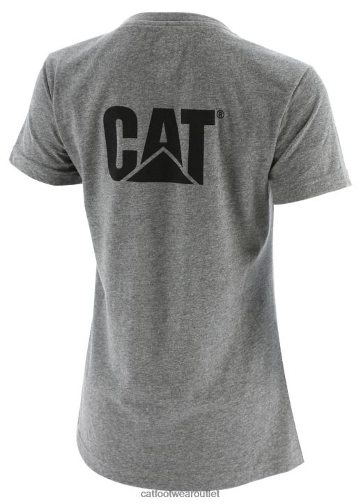 Women Caterpillar Trademark Tee Grey 8FHTR310 | Tops & Outerwear