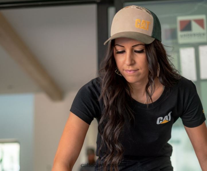 Women Caterpillar Trademark Tee Grey 8FHTR310 | Tops & Outerwear