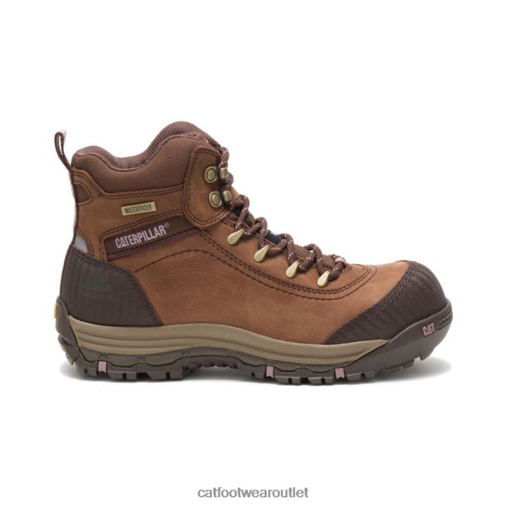 Women Caterpillar Ally Waterproof Composite Toe Work Boot Brown 8FHTR282 | Work Boots