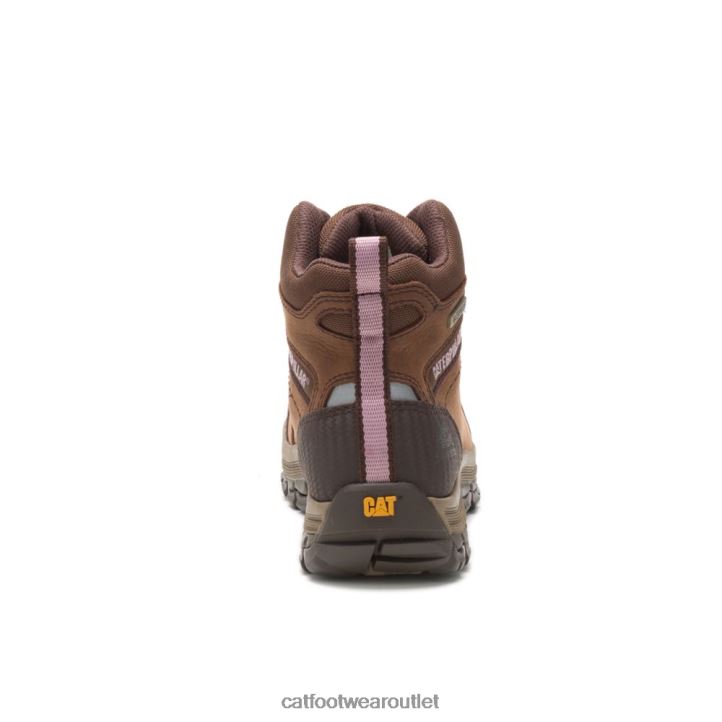 Women Caterpillar Ally Waterproof Composite Toe Work Boot Brown 8FHTR282 | Work Boots