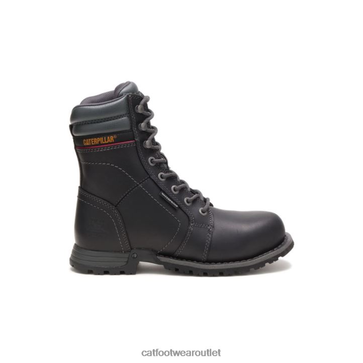 Women Caterpillar Echo Waterproof Steel Toe Work Boot Black 8FHTR262 | Work Boots