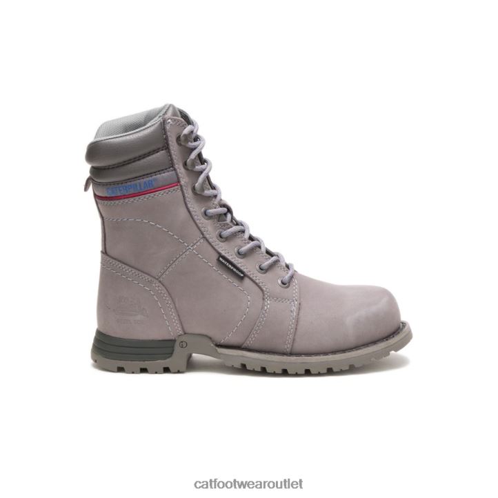Women Caterpillar Echo Waterproof Steel Toe Work Boot Frost Grey 8FHTR263 | Work Boots