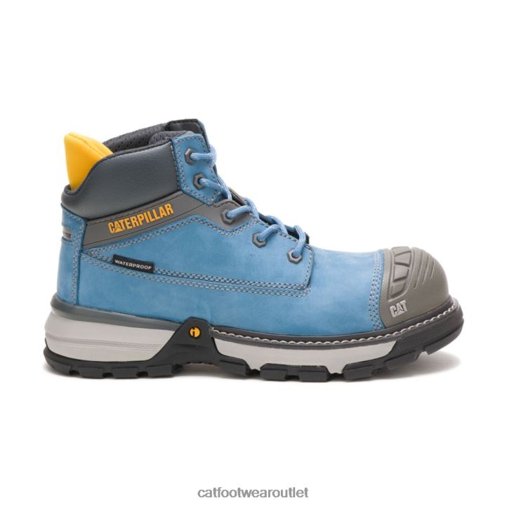 Women Caterpillar Excavator Superlite Waterproof Carbon Composite Toe Work Boot Blue Heaven 8FHTR269 | Work Boots