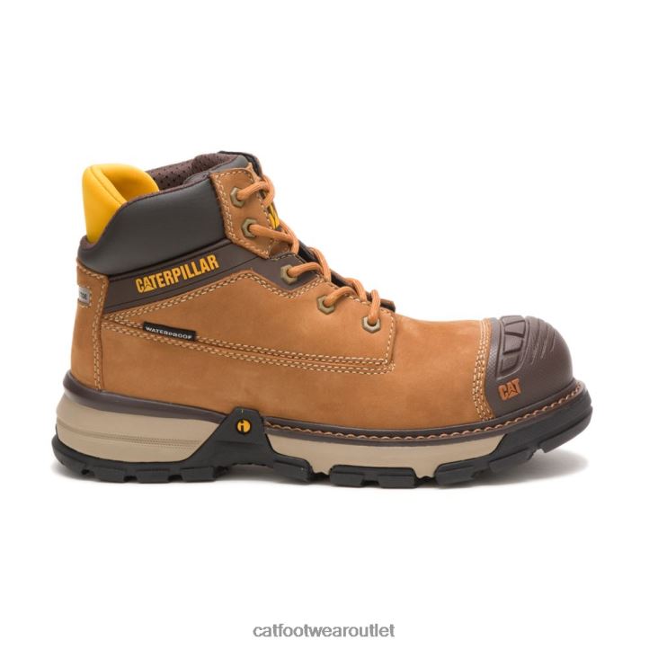 Women Caterpillar Excavator Superlite Waterproof Carbon Composite Toe Work Boot Sudan Brown 8FHTR268 | Work Boots