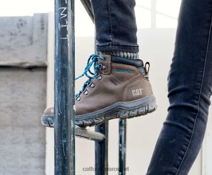 Women Caterpillar Mae Steel Toe Waterproof Work Boot Black 8FHTR276 | Work Boots