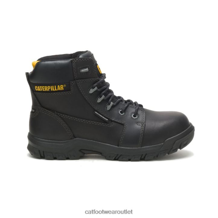 Women Caterpillar Resorption Waterproof Composite Toe Work Boot Black 8FHTR267 | Work Boots