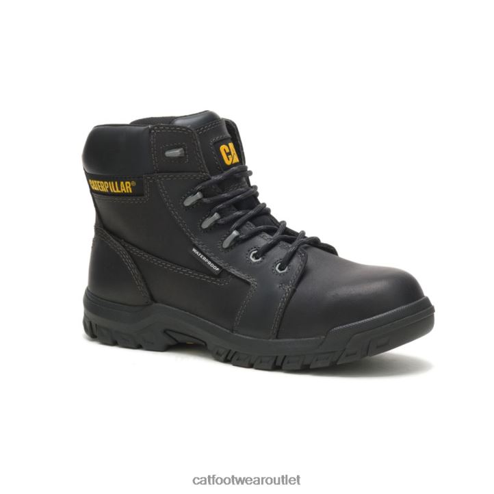 Women Caterpillar Resorption Waterproof Composite Toe Work Boot Black 8FHTR267 | Work Boots