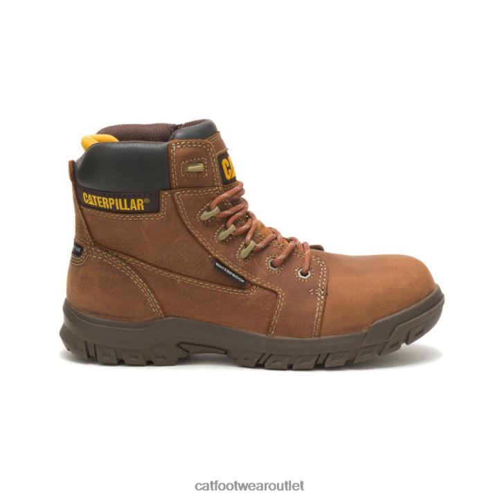 Women Caterpillar Resorption Waterproof Composite Toe Work Boot Brown 8FHTR266 | Work Boots