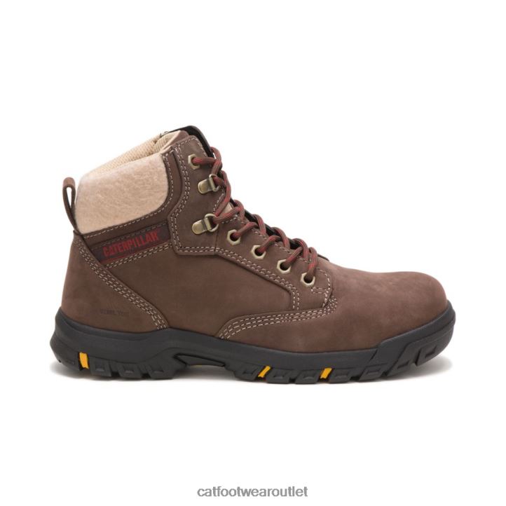 Women Caterpillar Tess Steel Toe Work Boot Chocolate 8FHTR271 | Work Boots