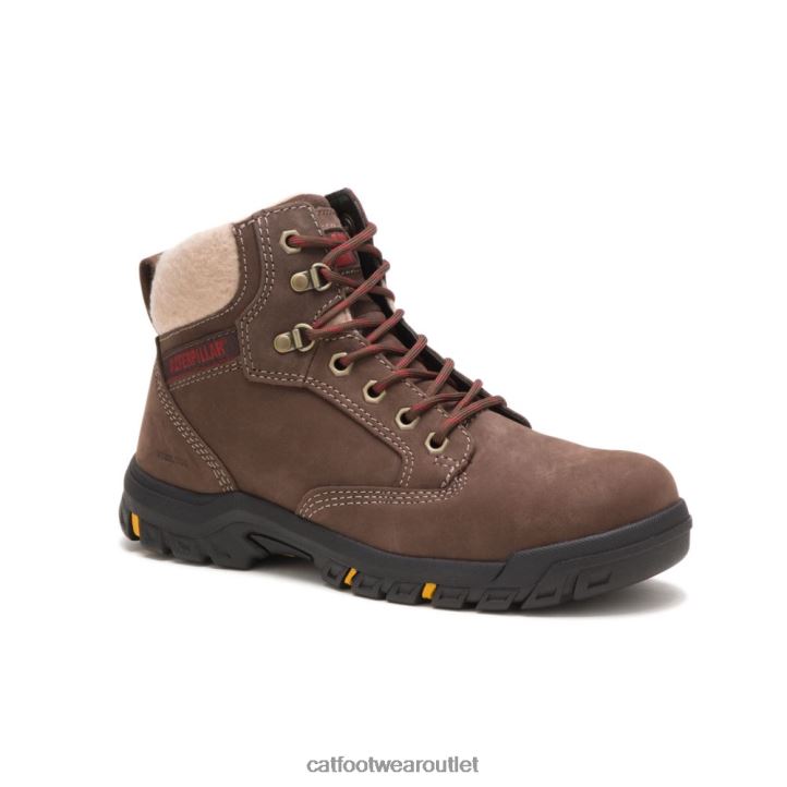 Women Caterpillar Tess Steel Toe Work Boot Chocolate 8FHTR271 | Work Boots