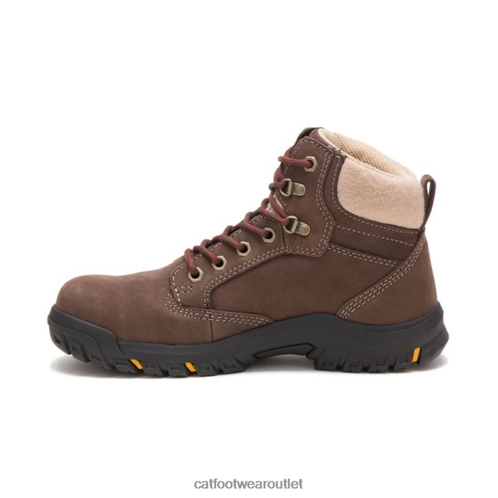 Women Caterpillar Tess Steel Toe Work Boot Chocolate 8FHTR271 | Work Boots