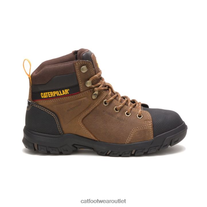 Women Caterpillar Wellspring Waterproof Metatarsal Guard Steel Toe Work Boot Real Brown 8FHTR281 | Work Boots