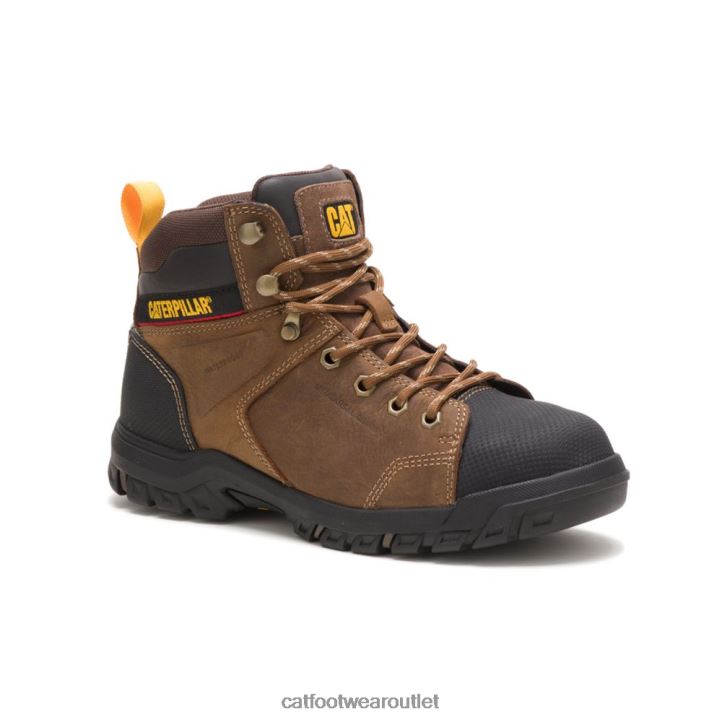 Women Caterpillar Wellspring Waterproof Metatarsal Guard Steel Toe Work Boot Real Brown 8FHTR281 | Work Boots
