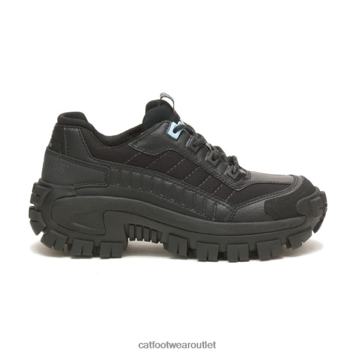 Women Caterpillar Invader Steel Toe Work Shoe Black/Light Blue 8FHTR288 | Work Shoes