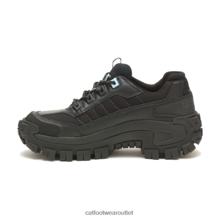 Women Caterpillar Invader Steel Toe Work Shoe Black/Light Blue 8FHTR288 | Work Shoes