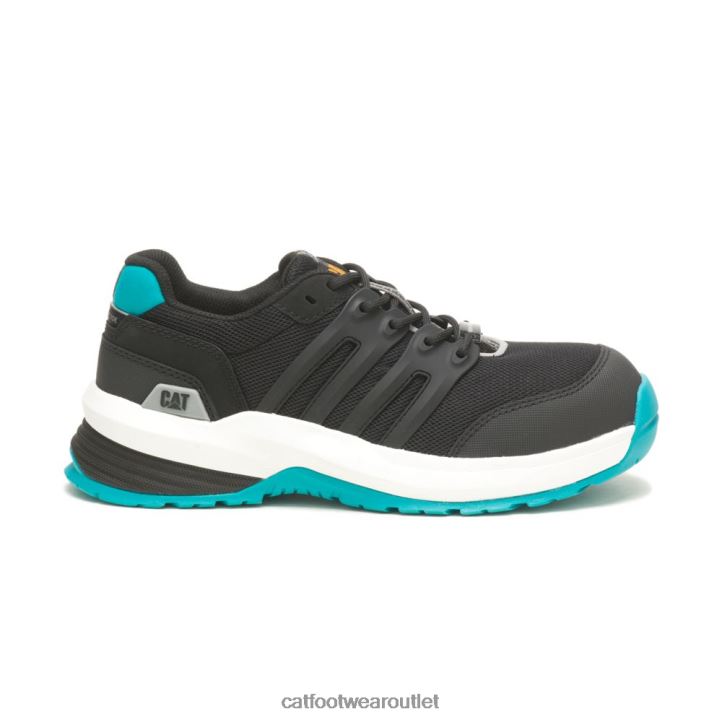 Women Caterpillar Streamline 2.0 Composite Toe Work Shoe Black/Teal 8FHTR299 | Work Shoes