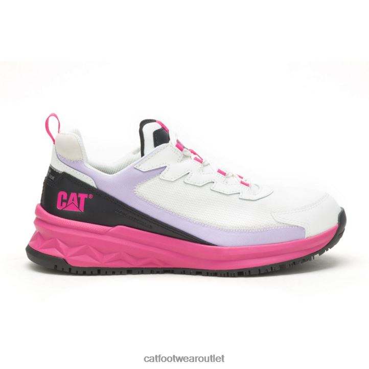 Women Caterpillar Streamline Runner Carbon Composite Toe Work Shoe Bright White/Black 8FHTR290 | Work Shoes