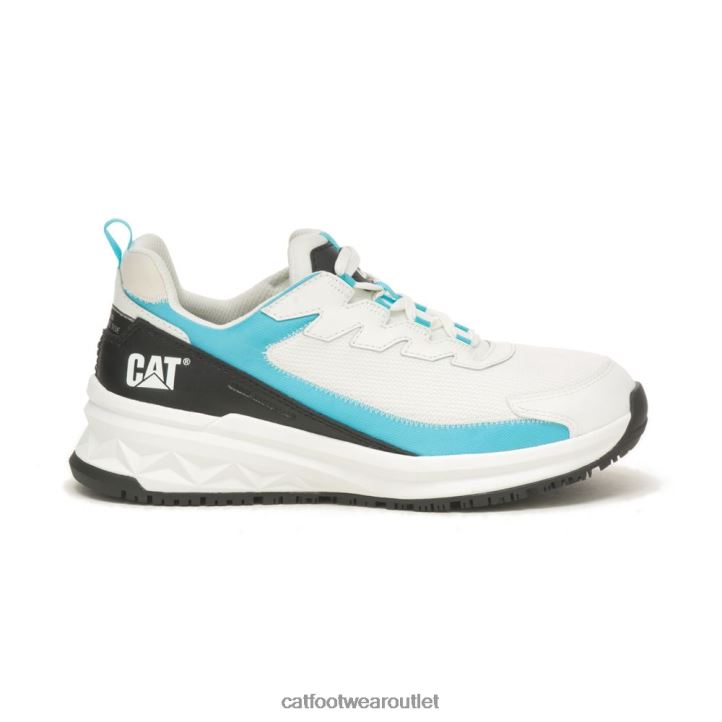 Women Caterpillar Streamline Runner Carbon Composite Toe Work Shoe Bright White/Blue 8FHTR291 | Work Shoes