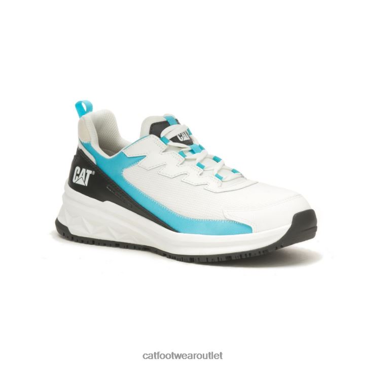 Women Caterpillar Streamline Runner Carbon Composite Toe Work Shoe Bright White/Blue 8FHTR291 | Work Shoes