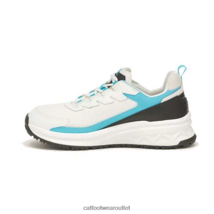 Women Caterpillar Streamline Runner Carbon Composite Toe Work Shoe Bright White/Blue 8FHTR291 | Work Shoes