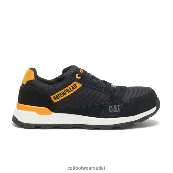 Women Caterpillar Venward Composite Toe Work Shoe Black/Cat Yellow 8FHTR294 | Work Shoes