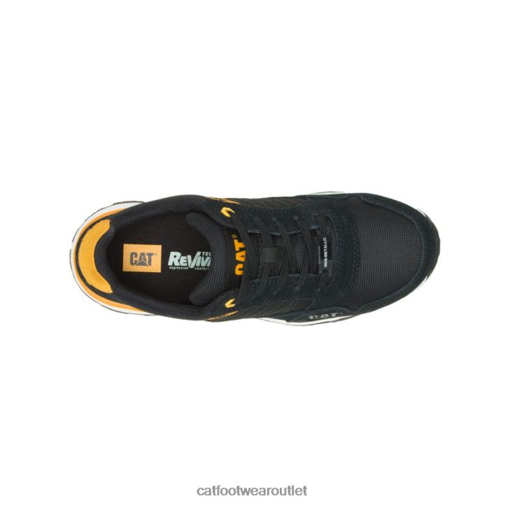 Women Caterpillar Venward Composite Toe Work Shoe Black/Cat Yellow 8FHTR294 | Work Shoes